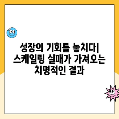 스케일링 실패의 치명적인 결과| 성장의 꿈을 꺾는 5가지 위험 | 시스템 확장, 성능 저하, 비용 증가, 경쟁력 약화