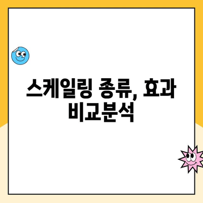 스케일링 종류 비교분석| 나에게 맞는 스케일링 선택 가이드 | 치아 건강, 치석 제거, 잇몸 질환 예방