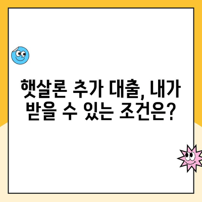 햇살론 추가 대출 온라인 자격 조건 확인 및 신청 가이드 | 햇살론, 추가 대출, 온라인 신청, 자격 조건, 서류, 절차