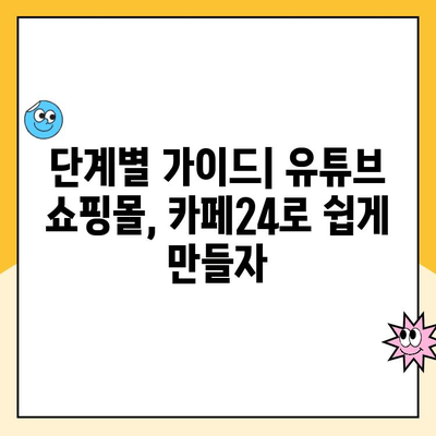 카페24 유튜브 쇼핑몰 개설 완벽 가이드|  단계별 시작부터 성공 전략까지 | 유튜브 쇼핑몰, 카페24, 온라인 판매, 사업 시작