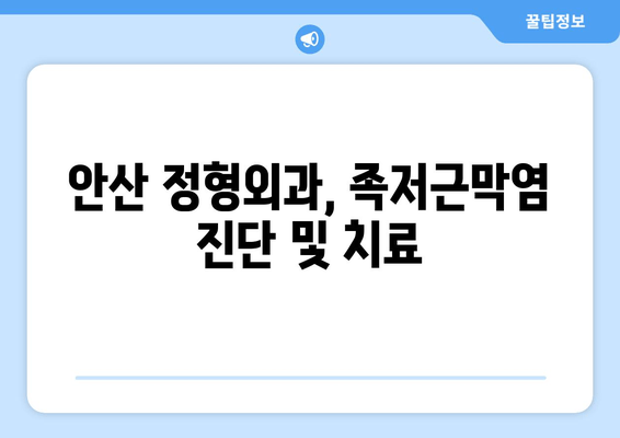 발목 젖히기 힘들다면? 안산 족저근막염 증상 확인해보세요 | 발목 통증, 발꿈치 통증, 안산 정형외과