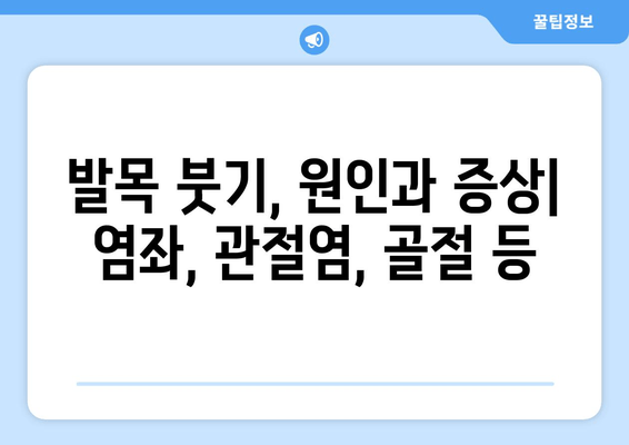 발목 붓기와 통증| 염좌, 관절염, 골절, 마사지로 완화하는 방법 | 발목 통증, 부상, 재활, 자가 치료