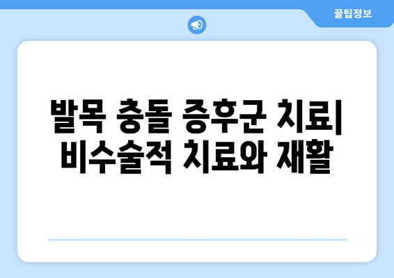 발목 통증의 숨겨진 주범, 충돌 증후군 파헤치기| 원인, 증상, 치료 | 발목 통증, 발목 부상, 운동 선수, 재활