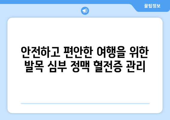 발목 심부 정맥 혈전증 병력이 있는 분들을 위한 안전하고 편안한 여행 가이드 | 여행 준비, 주의 사항, 팁, 정보