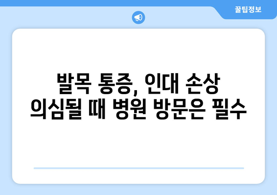 발목 인대 늘어남, 증상과 치료법 완벽 가이드 | 발목 통증, 인대 손상, 재활 운동