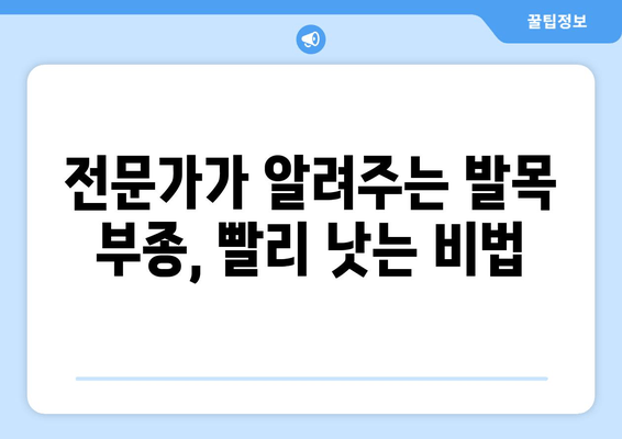 부은 발목, 붓기 잡는 솔루션| 찜질, 파스, 부종별 대처법 완벽 가이드 | 발목 부종, 붓기 완화, 냉찜질, 온찜질, 파스 종류