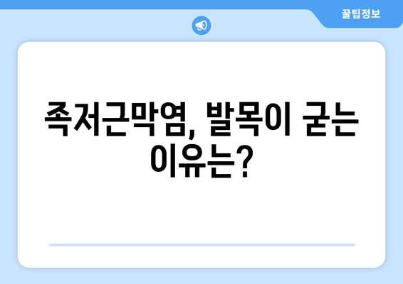 족저근막염| 발목 위로 젖히기 어렵다면? | 원인, 증상, 치료 및 예방법