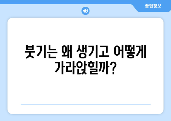 발목 부상, 붓기, 멍?  | 찜질, 파스, 증상별 대처법 완벽 가이드