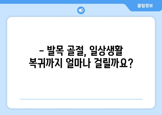 발목 골절, 종류별 치료 계획 & 회복 가이드 | 발목 부상, 골절 치료, 재활