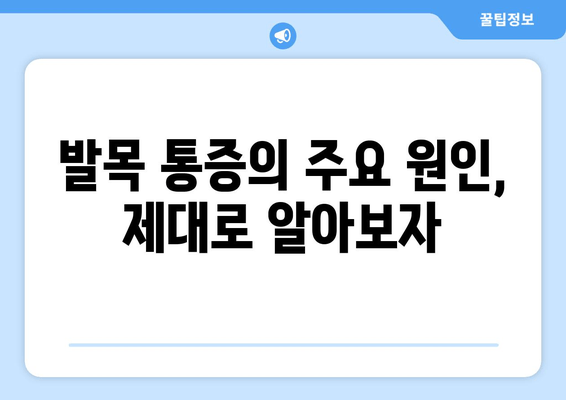 발목 붓기 고민 끝! 통증 해방, 이제는 이렇게 관리하세요 | 발목 부종, 발목 통증 완화, 붓기 원인, 자가 관리 팁