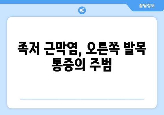 오른쪽 발목 족저 근막염, 증상과 치료법 완벽 가이드 | 발목 통증, 운동법, 예방