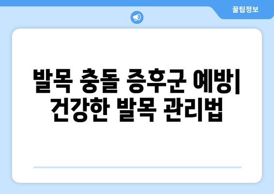 발목 통증의 숨겨진 주범, 충돌 증후군 파헤치기| 원인, 증상, 치료 | 발목 통증, 발목 부상, 운동 선수, 재활