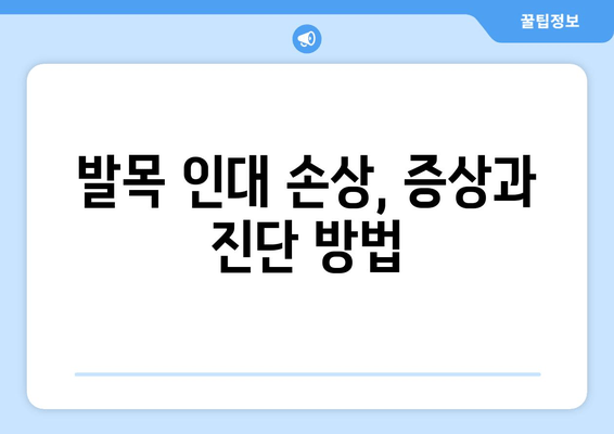 발목 안쪽 통증, 인대 부상 의심되시나요? | 발목 인대 통증, 걸을 때 안쪽 통증, 치료 및 관리