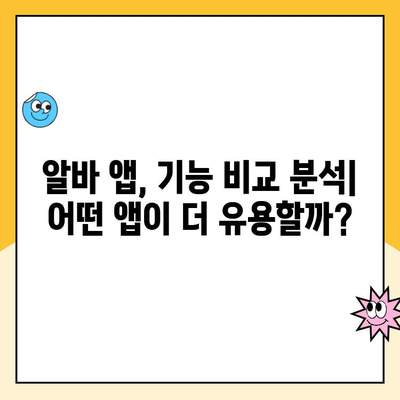 동네 알바 구직 앱, 어떤 게 좋을까? | 추천 & 비교 분석 |