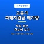 고유가 피해지원금 배기량 안내 포스터